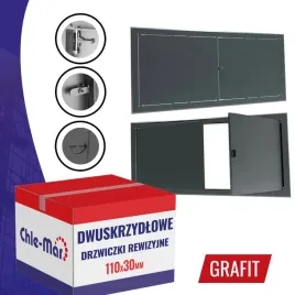 drzwiczki-rewizyjne-inspekcyjne-dwuskrzydlowe-maxi-110x30cm-grafit-pokretlo