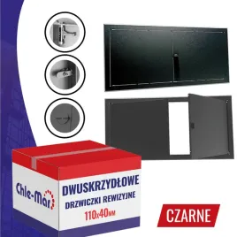 drzwiczki-rewizyjne-inspekcyjne-dwuskrzydlowe-maxi-110x40cm-czarne-pokretlo
