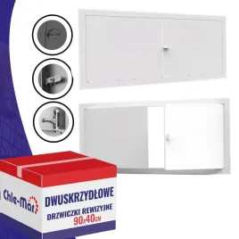 drzwiczki-rewizyjne-inspekcyjne-dwuskrzydlowe-maxi-90x40cm-biale-pokretlo