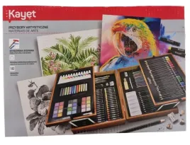 kayet-zestaw-artystyczny-w-drewnianej-walizce-180-elementow