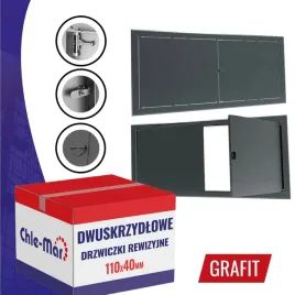 drzwiczki-rewizyjne-inspekcyjne-dwuskrzydlowe-maxi-110x40cm-grafit-pokretlo