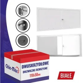 drzwiczki-rewizyjne-inspekcyjne-dwuskrzydlowe-maxi-110x50cm-biale-pokretlo