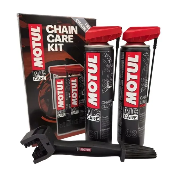 ZESTAW DO MYCIA I SMAROWANIA ŁAŃCUCHA MOTUL C2,C1 SZCZOTKA PREZENT!