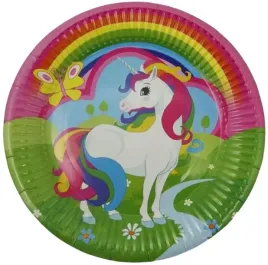 talerzyki-talerze-kolorowy-jednorozec-18cm-10-sztuk