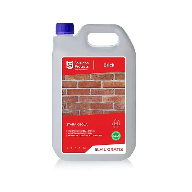 IMPREGNAT DO CEGŁY SHIELDON PROTECTS BRICK 5L + 1L GRATIS - POKRYWA DO 60m²