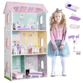 drewniany-domek-dla-lalek-mebelki-wysoka-rezydencja-jagodowa-ecotoys