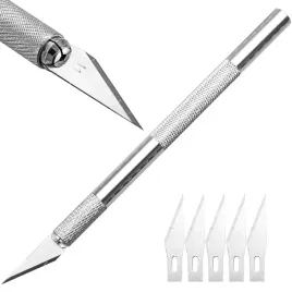 zestaw-skalpel-11-precyzyjny-ostry-silver-ht-noz-modelarski-5x-ostrze-11