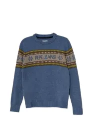 pepe-jeans-niebieski-sweter-z-wzorem-i-okraglym-dekoltem-140cm-kwf