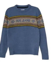 pepe-jeans-niebieski-sweter-dzieciecy-ze-wzorem-164-kwg