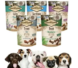carnilove-miekkie-przysmaki-dla-psa-snack-fresh-soft-mix-smakow-200g-5-szt