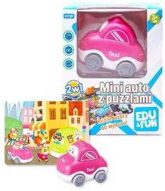 eduandfun-mini-autko-i-puzzle-25-el-zabawka-2w1-taxi-samochod-rozowy