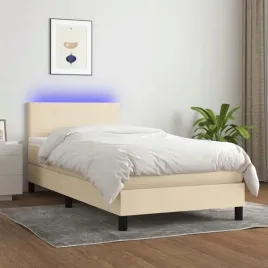 vidaxl-lozko-kontynentalne-z-materacem-kremowe-100x200-cm-tkanina