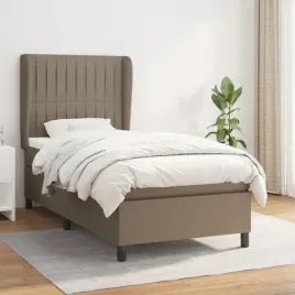 vidaxl-lozko-kontynentalne-z-materacem-taupe-tkanina-100x200-cm