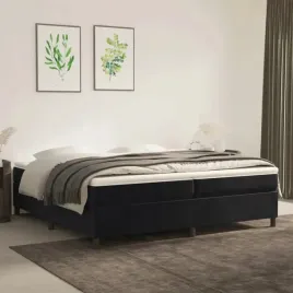 vidaxl-lozko-kontynentalne-z-materacem-czarne-aksamit-200x200-cm