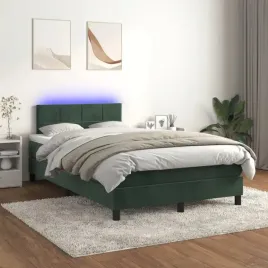 vidaxl-lozko-kontynentalne-z-materacem-i-led-zielony-aksamit-120x200cm