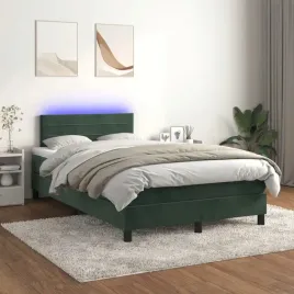 vidaxl-lozko-kontynentalne-z-materacem-i-led-zielony-aksamit-120x200cm