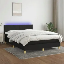 vidaxl-lozko-kontynentalne-z-materacem-czarne-140x200-cm-tkanina