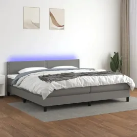 vidaxl-lozko-kontynentalne-z-materacem-ciemnoszara-tkanina-200x200cm