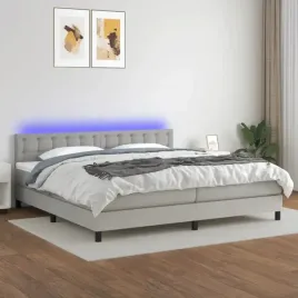 vidaxl-lozko-kontynentalne-z-materacem-jasnoszare-200x200cm-tkanina