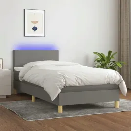 vidaxl-lozko-kontynentalne-z-materacem-ciemnoszara-tkanina-90x200-cm
