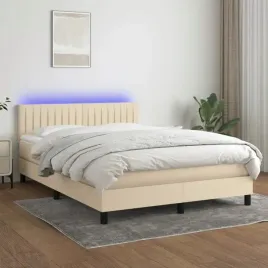 vidaxl-lozko-kontynentalne-z-materacem-kremowe-140x200-cm-tkanina
