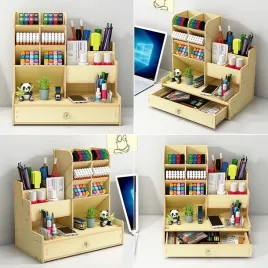 drewniany-uchwyt-na-dlugopis-biurko-z-szuflada