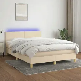vidaxl-lozko-kontynentalne-z-materacem-kremowe-140x200-cm-tkanina