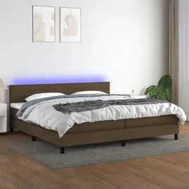 vidaxl-lozko-kontynentalne-z-materacem-brazowe-200x200-cm-tkanina