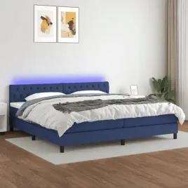 vidaxl-lozko-kontynentalne-z-materacem-niebieskie-200x200-cm-tkanina