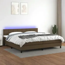 vidaxl-lozko-kontynentalne-z-materacem-brazowe-200x200-cm-tkanina