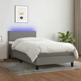 vidaxl-lozko-kontynentalne-z-materacem-ciemnoszara-tkanina-100x200cm