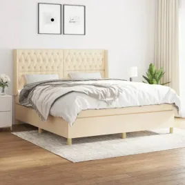vidaxl-lozko-kontynentalne-z-materacem-kremowe-tkanina-180x200-cm