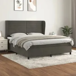vidaxl-lozko-kontynentalne-z-materacem-ciemnoszare-160x200cm-aksamit