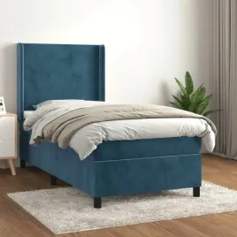 vidaxl-lozko-kontynentalne-z-materacem-niebieskie-aksamit-90x190-cm