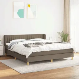 vidaxl-lozko-kontynentalne-z-materacem-taupe-tkanina-160x200-cm