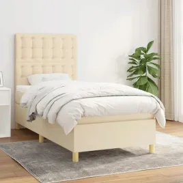 vidaxl-lozko-kontynentalne-z-materacem-kremowe-tkanina-90x190-cm