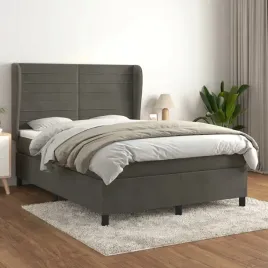vidaxl-lozko-kontynentalne-z-materacem-ciemnoszara-aksamit-140x190cm
