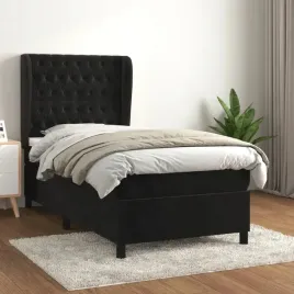 vidaxl-lozko-kontynentalne-z-materacem-czarne-aksamit-80x200-cm