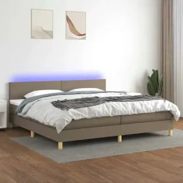 vidaxl-lozko-kontynentalne-z-materacem-taupe-200-x-200-cm-tkanina