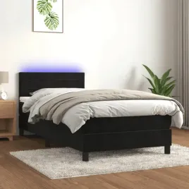 vidaxl-lozko-kontynentalne-z-materacem-i-led-czarny-aksamit-90x200-cm
