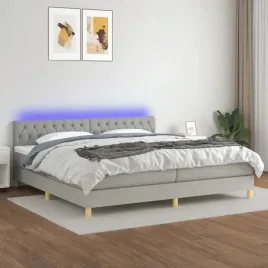 vidaxl-lozko-kontynentalne-z-materacem-jasnoszare-200x200cm-tkanina