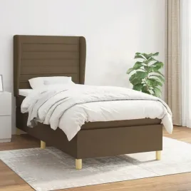 vidaxl-lozko-kontynentalne-z-materacem-brazowe-tkanina-100x200-cm