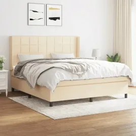 vidaxl-lozko-kontynentalne-z-materacem-kremowe-tkanina-180x200-cm