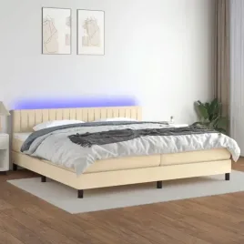 vidaxl-lozko-kontynentalne-z-materacem-kremowe-200x200-cm-tkanina