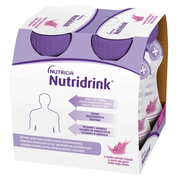 Nutridrink Żywność medyczna smak owoce leśne Nutricia 4x125 ml