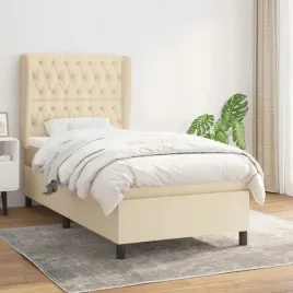 vidaxl-lozko-kontynentalne-z-materacem-kremowe-tkanina-90x190-cm