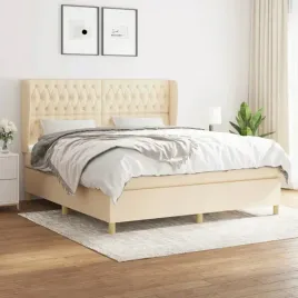 vidaxl-lozko-kontynentalne-z-materacem-kremowe-tkanina-180x200-cm