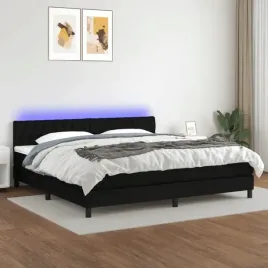 vidaxl-lozko-kontynentalne-z-materacem-czarne-200-x-200-cm-tkanina