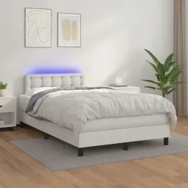 vidaxl-lozko-kontynentalne-z-materacem-i-led-biala-ekoskora-120x200cm
