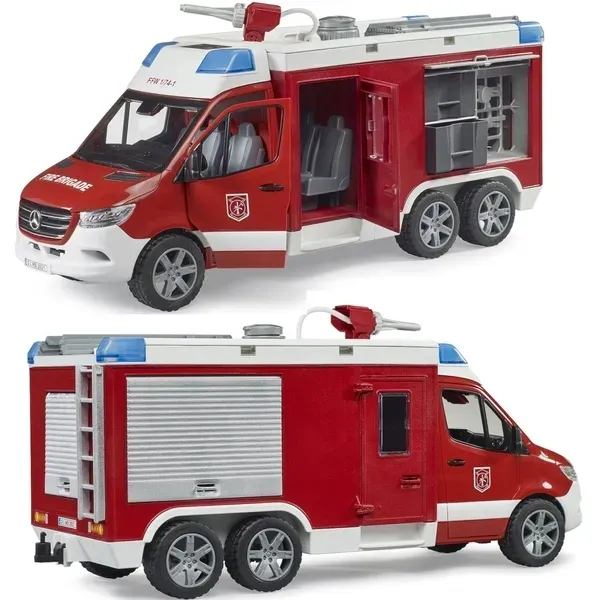 Bruder 02680 MB Sprinter straż pożarna z armatką wodną z modułem świetlnym